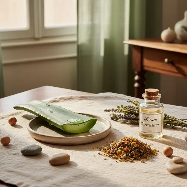 Application de gel d'aloe vera sur une plaie pour accelerer la cicatrisation