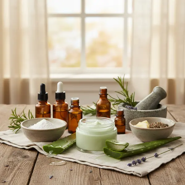 Preparation d'une creme maison a base d'aloe vera avec des ingredients naturels