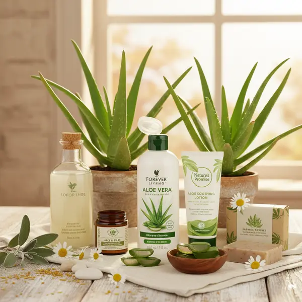 Comparaison de différents produits à l'aloe vera dont Forever Living