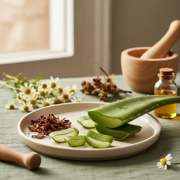 Gel d'aloe vera pur utilise comme soin naturel contre les hemorroides