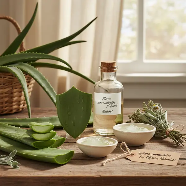 Jus d'aloe vera frais pour renforcer le systeme immunitaire et les defenses naturelles